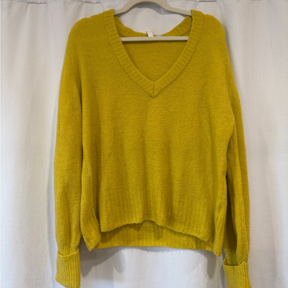 Elan (Anthropologie) V-Neck Mustard Wool Sweater